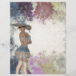Prospectus 21,6 Cm X 24,94 Cm Rose anglaise fille romantique