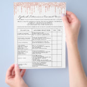 Prospectus 21,6 Cm X 24,94 Cm Rose d'exonération de responsabilité de l'extensio (main)