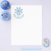 Prospectus 21,6 Cm X 24,94 Cm Roue et ancre du navire nautique (Simple)