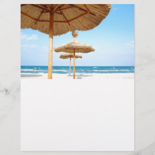 Prospectus 21,6 Cm X 24,94 Cm Row-of-beach-umbrellas BEACH GRASS UMBRELLAS OCEAN
