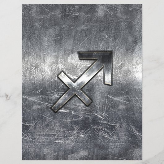 Prospectus 21,6 Cm X 24,94 Cm Sagittarius Zodiac Connexion Silver Steel look (Devant)