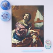 Prospectus 21,6 Cm X 24,94 Cm Saint Cecilia par Simon Vouet (Simple)