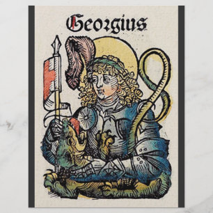 Prospectus 21,6 Cm X 24,94 Cm Saint Georges et le Dragon Grand Martyr