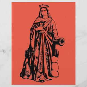 Prospectus 21,6 Cm X 24,94 Cm Sainte Barbara Vierge et martyr
