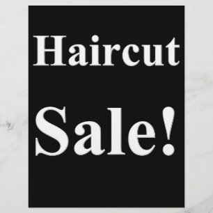 Prospectus 21,6 Cm X 24,94 Cm Salon Barbier Haircut Vente Affiches promotionnell