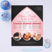 Prospectus 21,6 Cm X 24,94 Cm Salon de beauté professionnel Tarifs Circulaire (Simple)