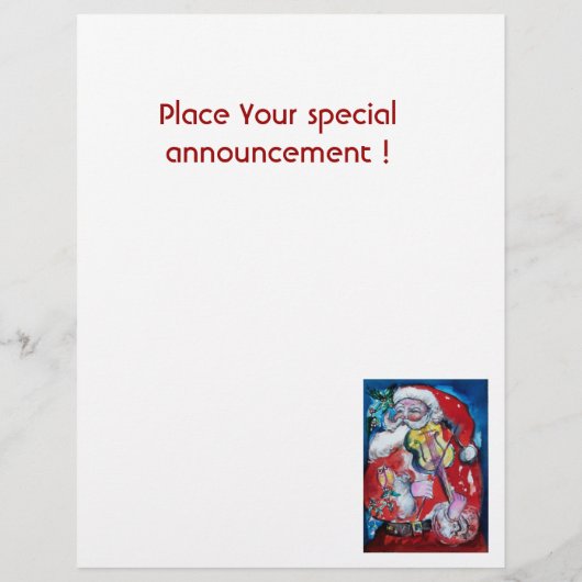 PROSPECTUS 21,6 CM X 24,94 CM SANTA CLAUS AVEC VIOLIN (Dos)