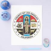 Prospectus 21,6 Cm X 24,94 Cm Sceau du comté de Los Angeles (Simple)