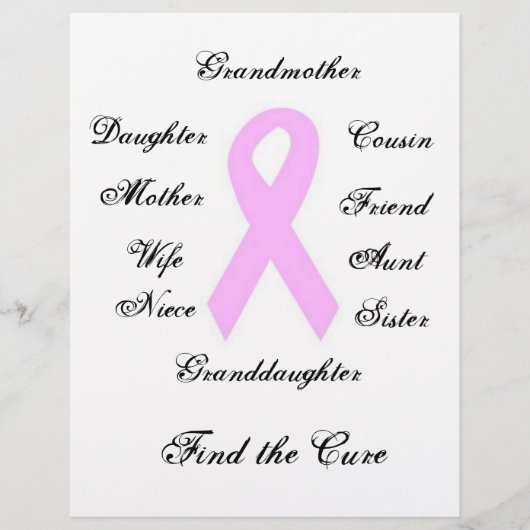 Prospectus 21,6 Cm X 24,94 Cm Sensibilisation au cancer du sein (Devant)