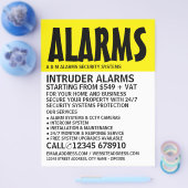 Prospectus 21,6 Cm X 24,94 Cm Service d'alarme moderne Bold, Sécurité Publicité (Simple)