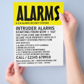 Prospectus 21,6 Cm X 24,94 Cm Service d'alarme moderne Bold, Sécurité Publicité (main)