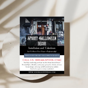 Prospectus 21,6 Cm X 24,94 Cm Service de décoration Halloween éffrayant Modèle