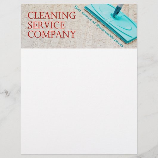 Prospectus 21,6 Cm X 24,94 Cm Service de nettoyage (Devant)