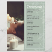 Prospectus 21,6 Cm X 24,94 Cm Services de massothérapie Circulaire Modèle (Dos)