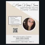 Prospectus 21,6 Cm X 24,94 Cm Services mobiles notaires Photo QR FLYER E<br><div class="desc">Flyers modernes pour services publics notaires</div>