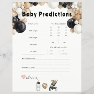 Prospectus 21,6 Cm X 24,94 Cm Shake, Rattle, Roll & Balloon Arch Baby Prediction