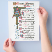 Prospectus 21,6 Cm X 24,94 Cm Signification du dépliant de Noël (main)