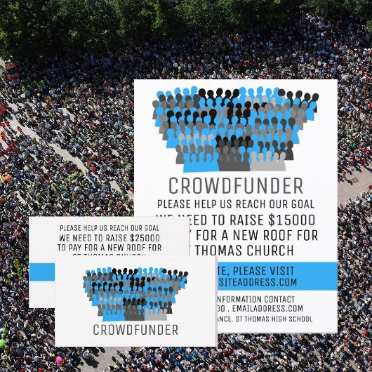 Prospectus 21,6 Cm X 24,94 Cm Silhouette Crowd Design, Crowdfunder, Crowfinancem