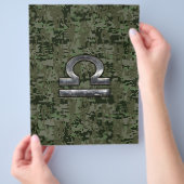 Prospectus 21,6 Cm X 24,94 Cm Silver Libra Zodiac Green Camo numérique (main)