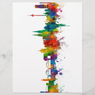 Prospectus 21,6 Cm X 24,94 Cm Skyline Allemagne de Cologne