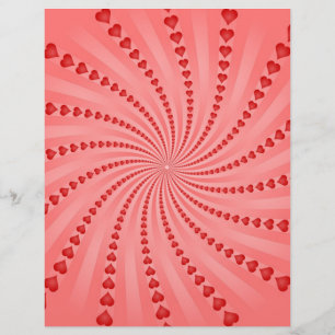 Prospectus 21,6 Cm X 24,94 Cm Spiral de cœurs : Illustration vectorielle :