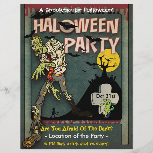 Prospectus 21,6 Cm X 24,94 Cm Spooktacular Halloween Parti Zombie (Devant)