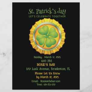 Prospectus 21,6 Cm X 24,94 Cm St. Patrick's Day Party avec invitation Shamrock