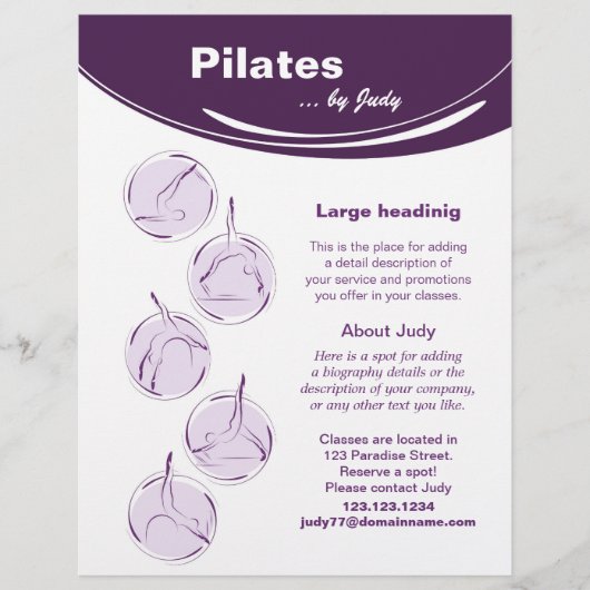 Prospectus 21,6 Cm X 24,94 Cm Studio Pilates (Devant)