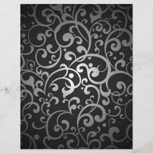 PROSPECTUS 21,6 CM X 24,94 CM SWIRLS NUMERIQUES RANDOM DE BLACK SILVER