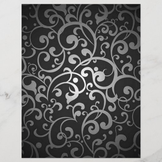 PROSPECTUS 21,6 CM X 24,94 CM SWIRLS NUMERIQUES RANDOM DE BLACK SILVER (Devant)