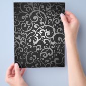 PROSPECTUS 21,6 CM X 24,94 CM SWIRLS NUMERIQUES RANDOM DE BLACK SILVER (main)