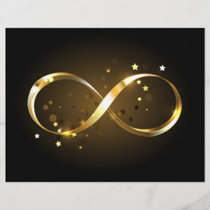 Prospectus 21,6 Cm X 24,94 Cm Symbole d'infini doré