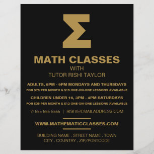 Prospectus 21,6 Cm X 24,94 Cm Symbole Sigma Mathématique, Publicité pour les Cou
