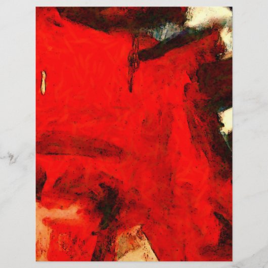 Prospectus 21,6 Cm X 24,94 Cm Tableau Abstrait rouge (Devant)