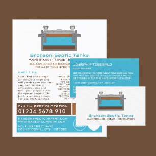 Prospectus 21,6 Cm X 24,94 Cm Tank Septique, Compagnie Septique, Ingénieur Septi