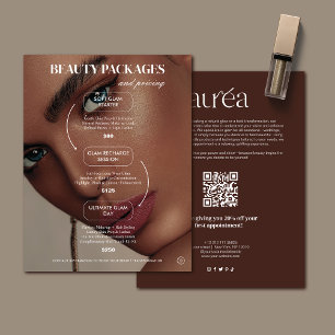 Prospectus 21,6 Cm X 24,94 Cm Tarifs promotionnels pour le maquillage en salon