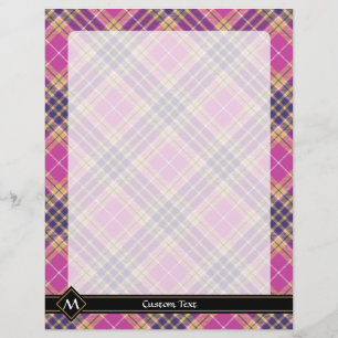 Prospectus 21,6 Cm X 24,94 Cm Tartan rose, or et bleu