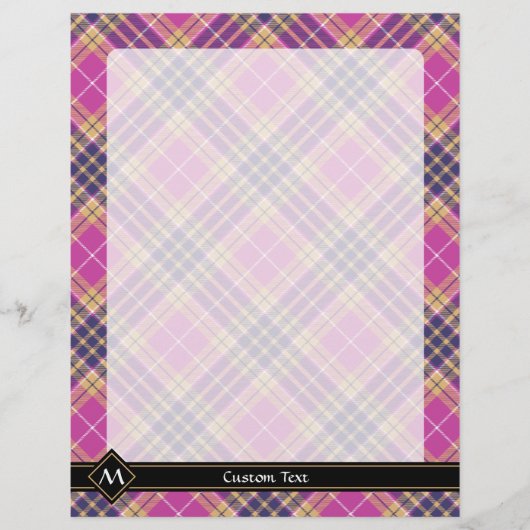 Prospectus 21,6 Cm X 24,94 Cm Tartan rose, or et bleu (Devant)