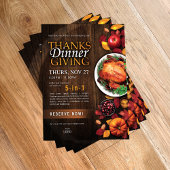 Prospectus 21,6 Cm X 24,94 Cm Thanksgiving Dinner Restaurant Special Event Flyer