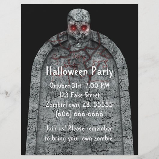 Prospectus 21,6 Cm X 24,94 Cm Tombstone - Halloween Flyer (Devant)