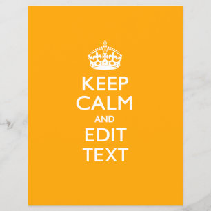Prospectus 21,6 Cm X 24,94 Cm Traffic Yellow Background Keep Calm And Your Text