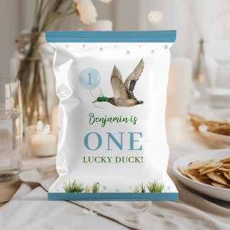 Prospectus 21,6 Cm X 24,94 Cm Un Lucky Duck Boy Anniversaire Chip Bag
