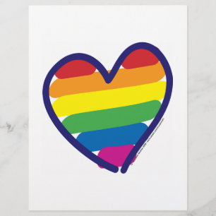 Prospectus 21,6 Cm X 24,94 Cm Valentine Gay pride Rainbow Heart