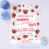 Prospectus 21,6 Cm X 24,94 Cm Valentines 3D Red Hearts Party (Simple)