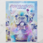 Prospectus 21,6 Cm X 24,94 Cm Vente de marionnettes Frenchie Design Circulaire (Dos)
