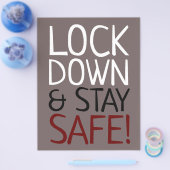 Prospectus 21,6 Cm X 24,94 Cm Verrouiller et rester en sécurité Poster (Simple)