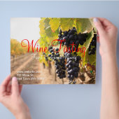 Prospectus 21,6 Cm X 24,94 Cm Vin Dégustation vinicole Circulaire Invitation (main)