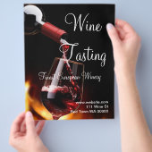 Prospectus 21,6 Cm X 24,94 Cm Vin Dégustation vinicole Circulaire Invitation (main)