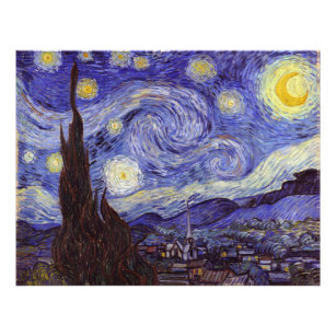 Prospectus 21,6 Cm X 24,94 Cm Vincent Van Gogh Starry Nuit Vintage Art