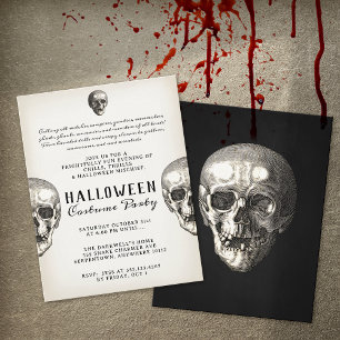 Prospectus 21,6 Cm X 24,94 Cm Vintage Halloween Skull Party